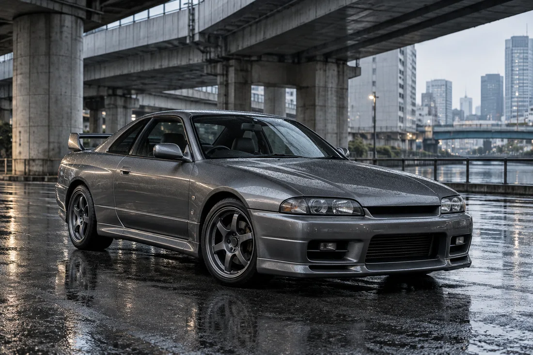 Coupé japonés bajo un paso elevado, imagen de inspiración