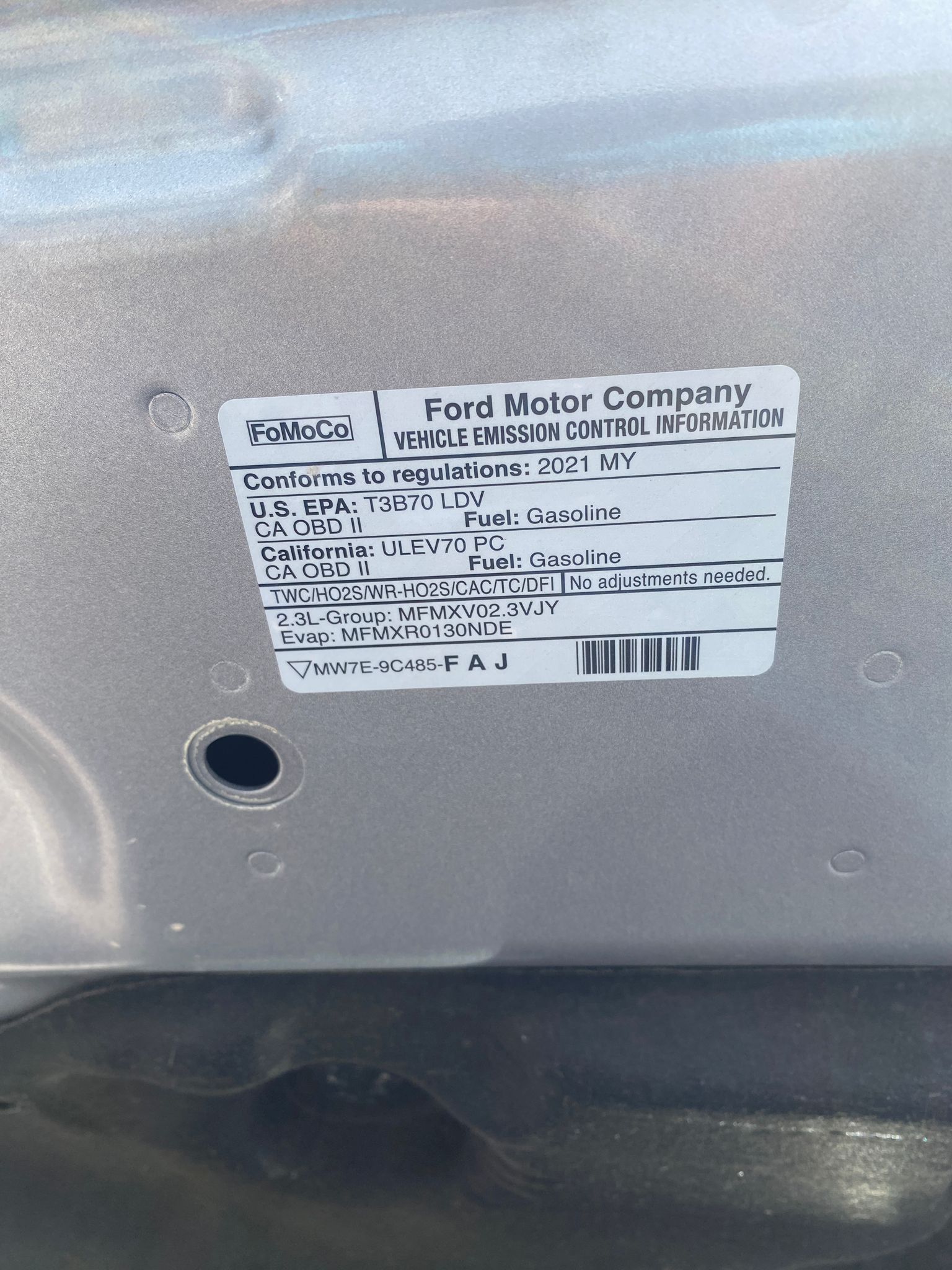 Ejemplo de Certificado de Emisiones